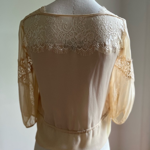 Nanette Lepore silk and lace blouse, size 2 - Picture 7 of 15